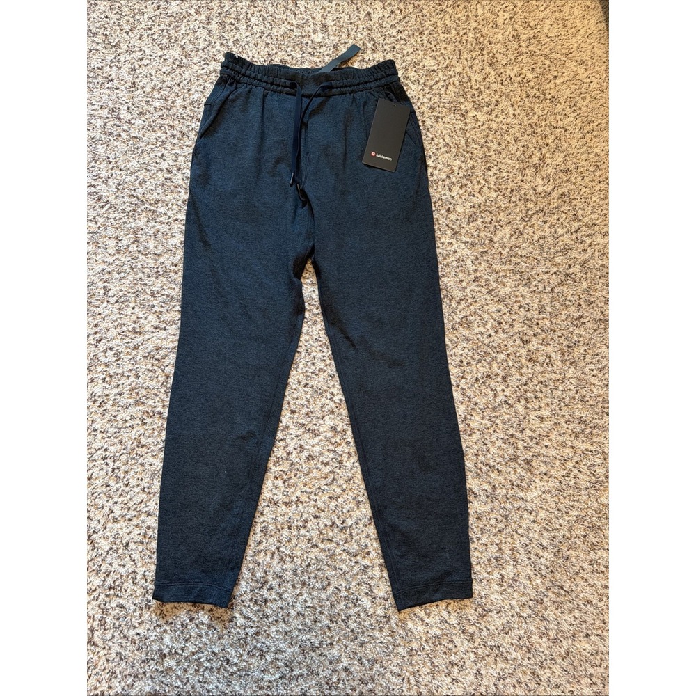 Lululemon Men's Soft Jersey Tapered Leg Mid-Rise Blue Pant New  Buttery Soft